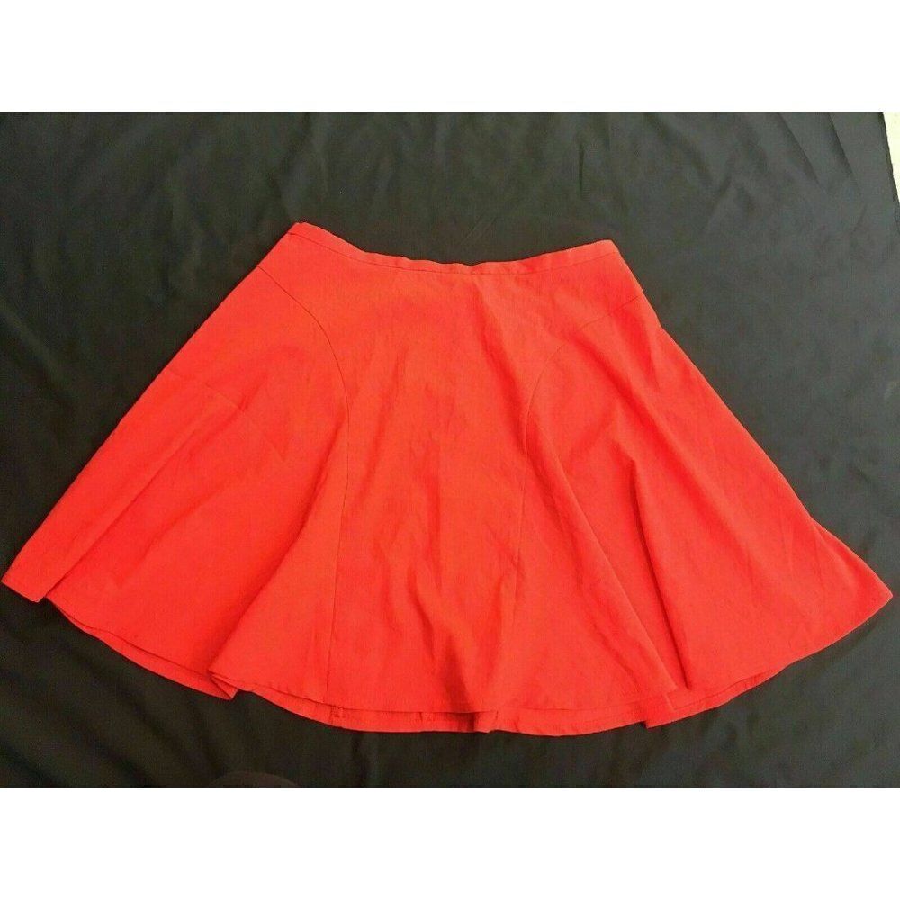 The Fifthย Brand Womens Solid Red Fit FlareโHigh Waist Mini SkirtโSmall